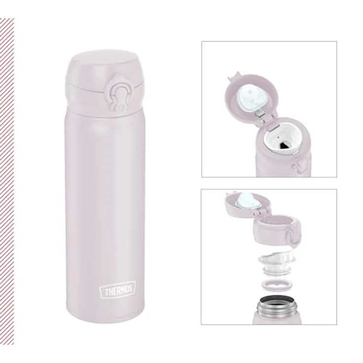 THERMOS ULTRALIGHT BOTTLE 0,50l, Thermosflasche aus Edelstahl, soft pink mat, 10 h heiß / 24 h kalt, absolut dicht für Wasser, Tee, stille Getränke – Bild 2