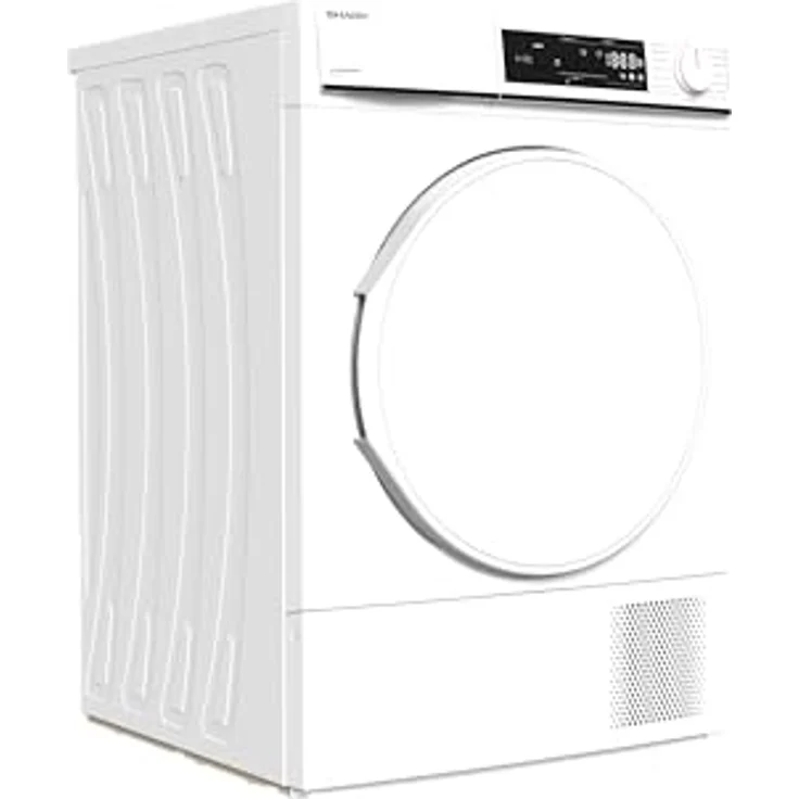 Sharp KD-NHA8S8PW3-DE Wärmepumpentrockner Frontlader, 8 kg, 15 Programme, 30 Min. Kurzprogramm, Schontrommel, LED-Innenbeleuchtung, Kindersicherung, Weiß – Bild 2