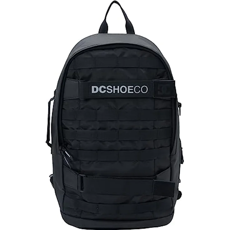 DC Shoes Alpha Tagesrucksack für Männer, 23 L Volumen, gepolstertes Laptopfach, recyceltes Polyester, schwarz