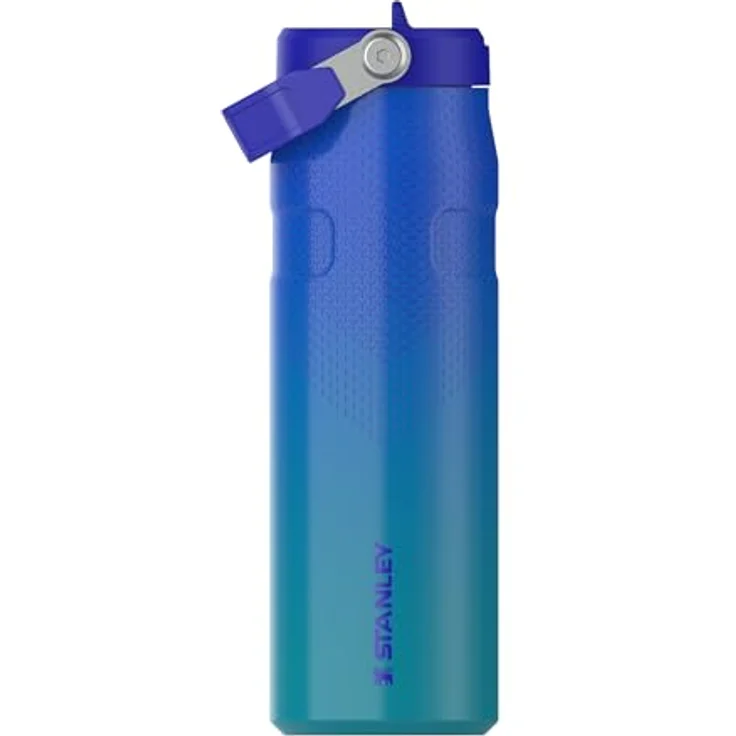 STANLEY 1913 Flip Straw Trinkflasche 0.7L, doppelwandige Vakuumisolierung, pacific Hypergrip, spülmaschinenfest, auslaufsicher – Bild 1