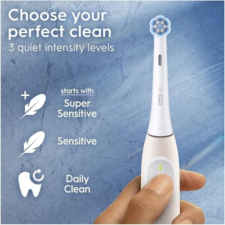 Oral-B iO2, Elektrische Zahnbürste mit Oszillation, professioneller Reinigung, langanhaltender Akku, sanfte Mikrovibrationen – Bild 3