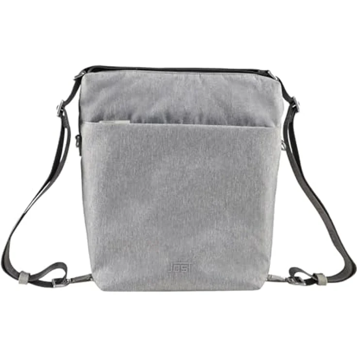 Jost Bergen 2in1 Rucksack-Tasche, flexibel mit 3 Tragevarianten, grau – Bild 2