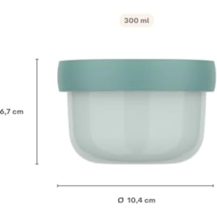 Mepal Campus Fruchtbox, 300 ml mit Gabel für Kinder, spülmaschinen- und mikrowellengeeignet, blau – Bild 3