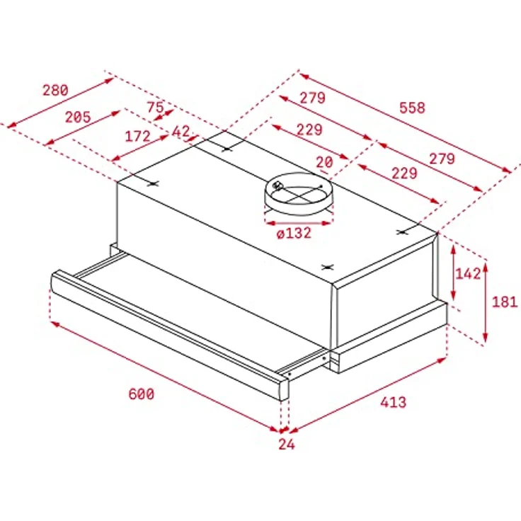 Teka TL 6310 Dunstabzugshaube, E, Abluft und Umluft, Breite 60 cm, 2 Gebläsestufen – Bild 7
