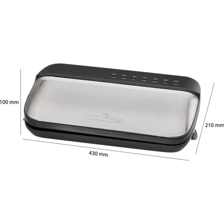 Profi Cook ProfiCook PC-VK 1134 Vakuumierer, Lebensmittel 8x länger frisch, 24 Liter-Min, Elektronische Vakuumregulierung (4 Stufen), Edelstahlgehäuse, Edelstahl – Bild 6