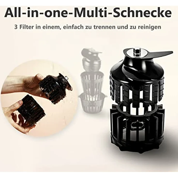 HUROM | Slow Juicer | Entsafter Gemüse und Obst | H310A | Elektrische Kaltpresse | Ruhiger Motor | Leicht zu Reinigen | 220ml | 100 Watt | BPA Frei |Schlankes Design | Lavendel – Bild 3