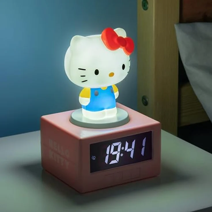 Paladone Hello-Kitty Kinderwecker, digitaler Wecker mit Nachtlicht und Musik, offizielles Sanrio Lizenzprodukt – Bild 2
