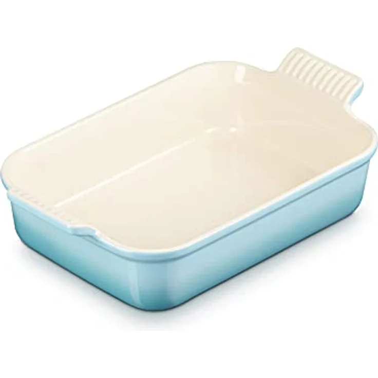 Le Creuset Rechteckige Auflaufform Tradition aus Steinzeug, 26 cm, 2,4 Liter, gefriersicher, Karibik – Bild 1