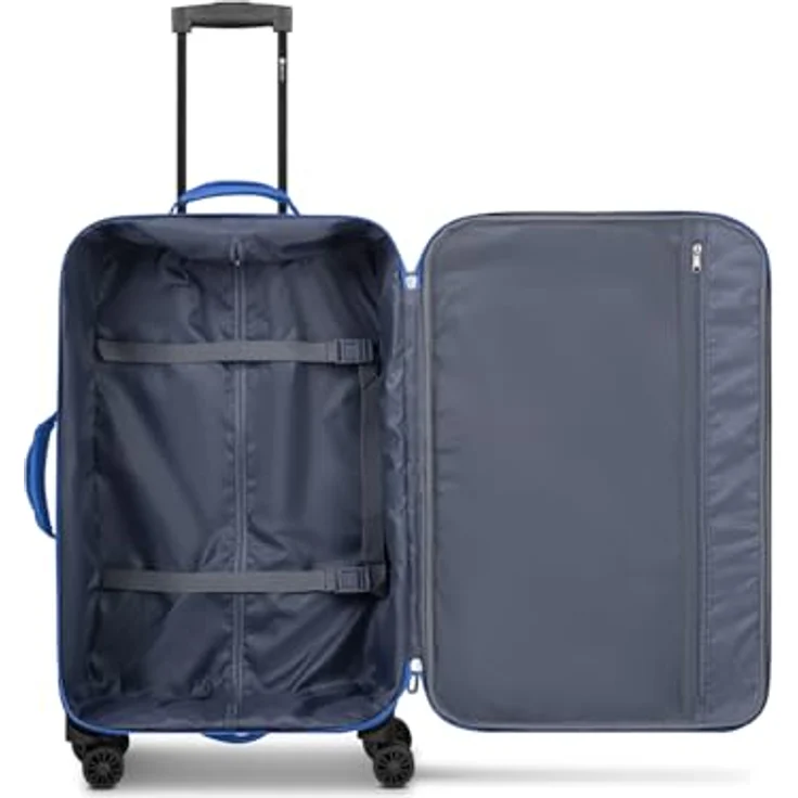 Check in Sevilla 2.0 Koffer, mittelgroßer Trolley 41 x 26 x 65 cm aus Polyester mit Teleskopgriff & Doppelrollen, 62 Liter Volumen für Damen und Herren – Bild 5
