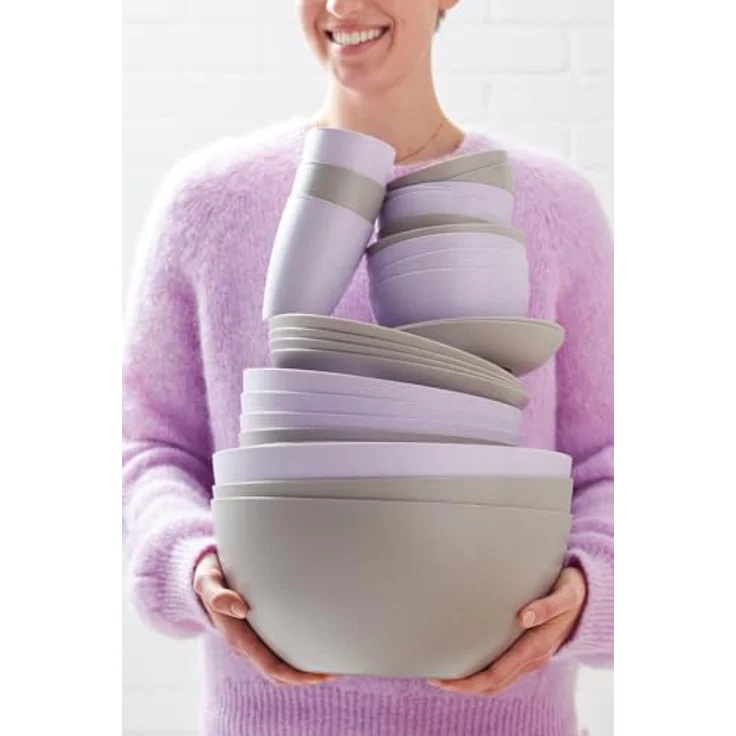 GASTROMAX Schüssel 3,5 Liter, Rührschüssel aus Kunststoff, lavendel, spülmaschinenfest, mikrowellenfest – Bild 3