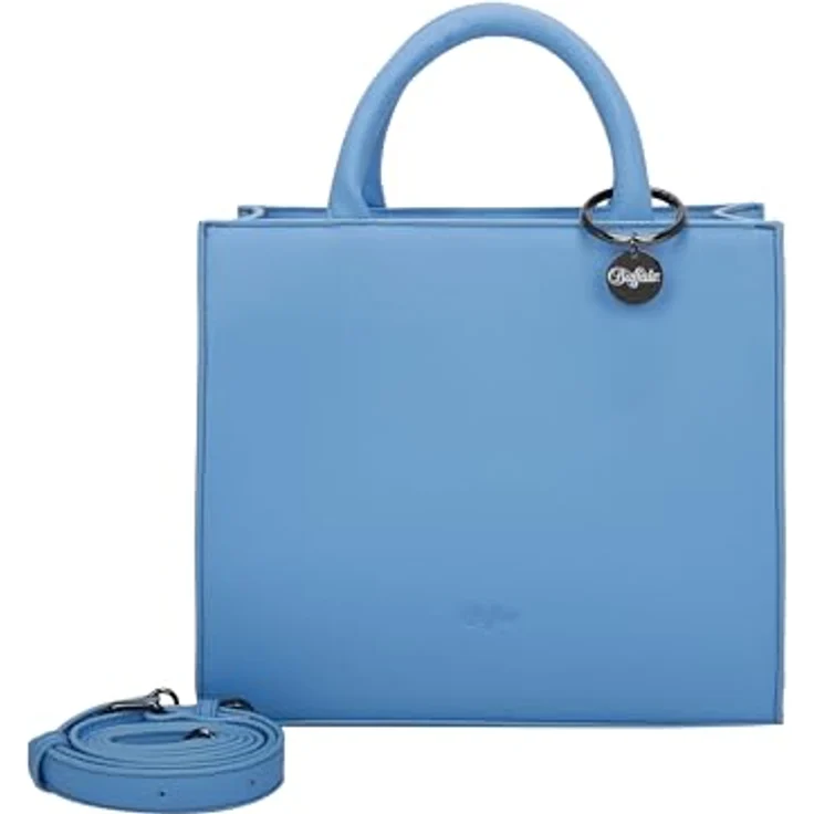 Buffalo Big Boxy Handtasche 26 cm, kompakte modische Handtasche in Blau mit abnehmbarem, verstellbarem Schulterriemen – Bild 1