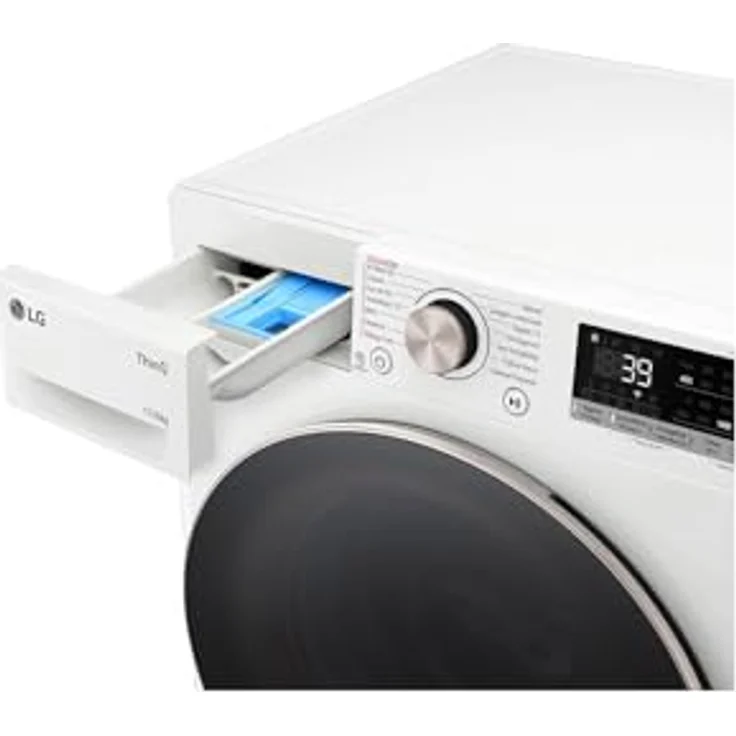 LG D4R7011TSWG Waschtrockner Freistehend, 11 kg Wasch- und 6 kg Trockenkapazität, 1400 U/min, Inverter Direct Drive, Schwarz-Weiß, Energieeffizienzklasse D – Bild 5