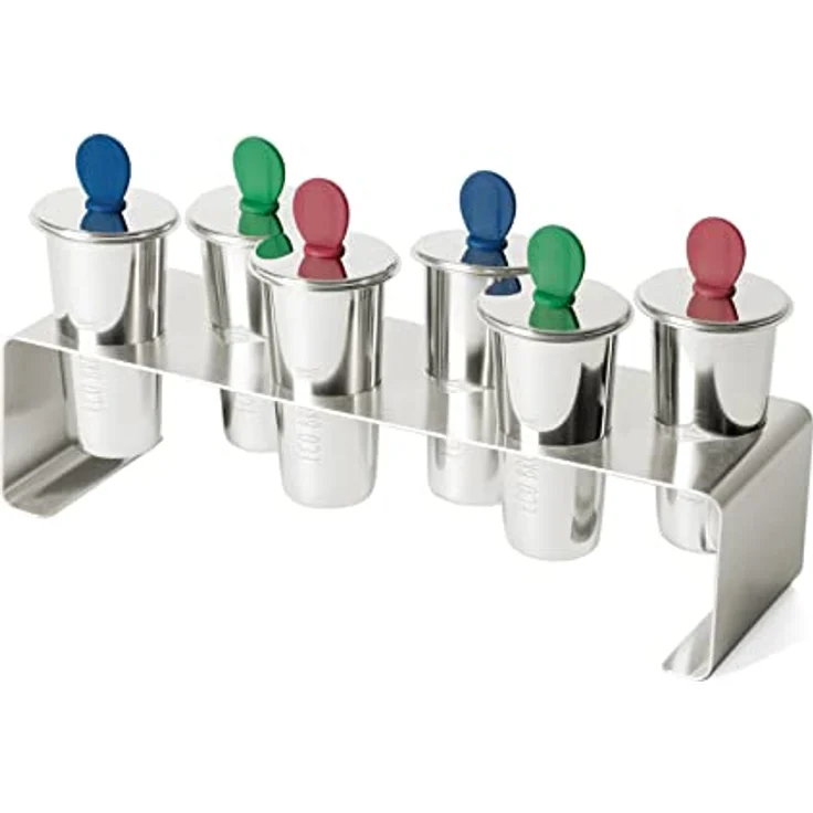 ECO Ice Pops 6C von ECO Brotbox aus Edelstahl | spülmaschinenfest mit 6 x 70 ml Füllvolumen | Eisformen aus Edelstahl für Eis am Stiel zum Selbermachen für Kinder und Erwachsene – Bild 5