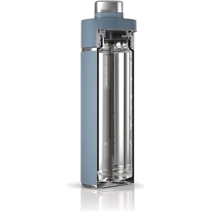 Ninja Thirsti Wasserflasche/Thermobecher to go, 530ml, auslaufsicherer Deckel, für kohlensäurehaltige, heiße & kalte Getränke, dreifach isolierter Travel Mug, Edelstahlflasche, Blau – Bild 3