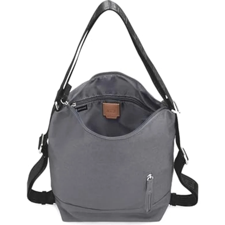 Jost Bergen 1103 3-Way Bag, Handtasche und Rucksack in Grau mit flexibler Trageweise – Bild 3