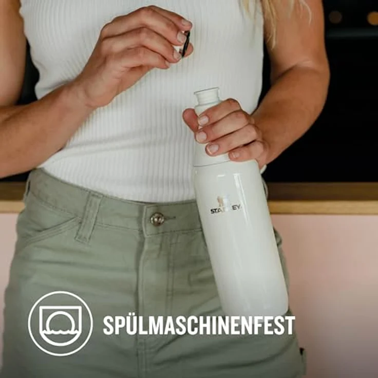 STANLEY All Day Slim Bottle, 0,60 L, doppelwandig vakuumisoliert, rose quartz gloss, auslaufsicher, BPA-frei – Bild 7