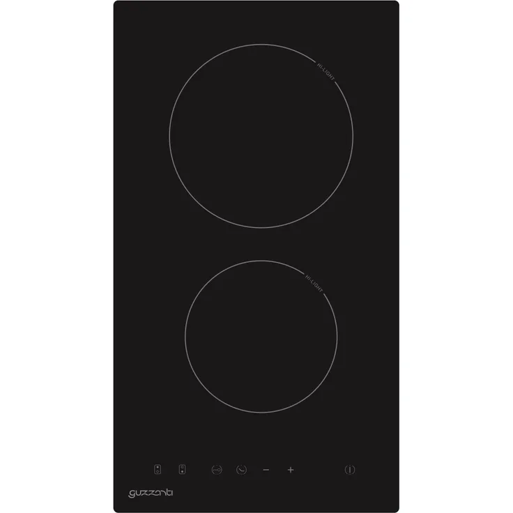 Guzzanti GZ8301A, Schwarz, Integriertes Kochfeld, 59 cm, Keramik, 2 Zone(n)
