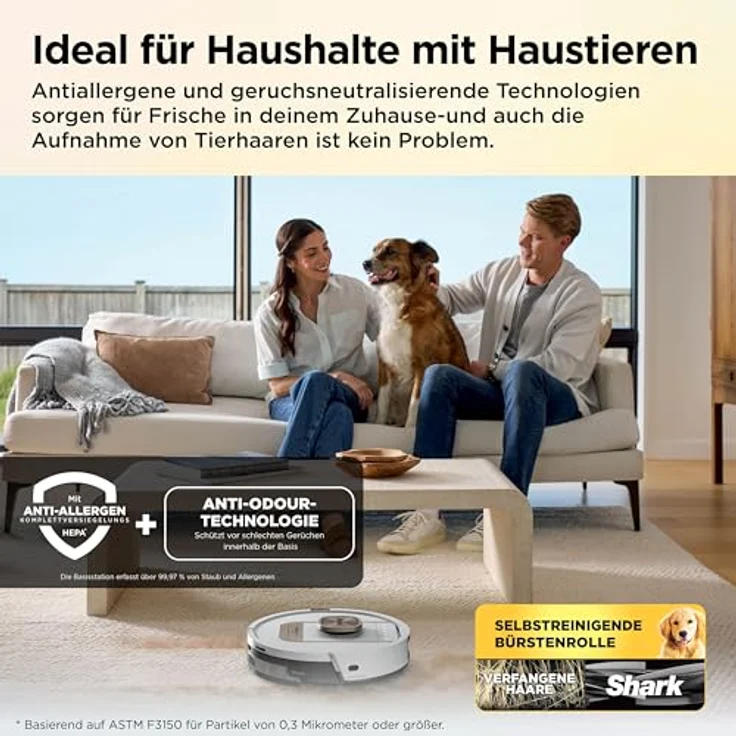 Shark ThermaCharged PowerDetect Nass- und Trocken-Saugroboter mit DirtDetect, FloorDetect, EdgeDetect, NeverStuck-Technologie und automatischer Wischpadreinigung – Bild 11