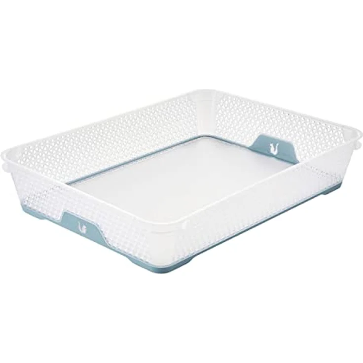 keeeper Stapelkorb Jonas, Rutschfest, DIN A4, 36 x 26,5 x 7 cm, Nordic Blue – Bild 2