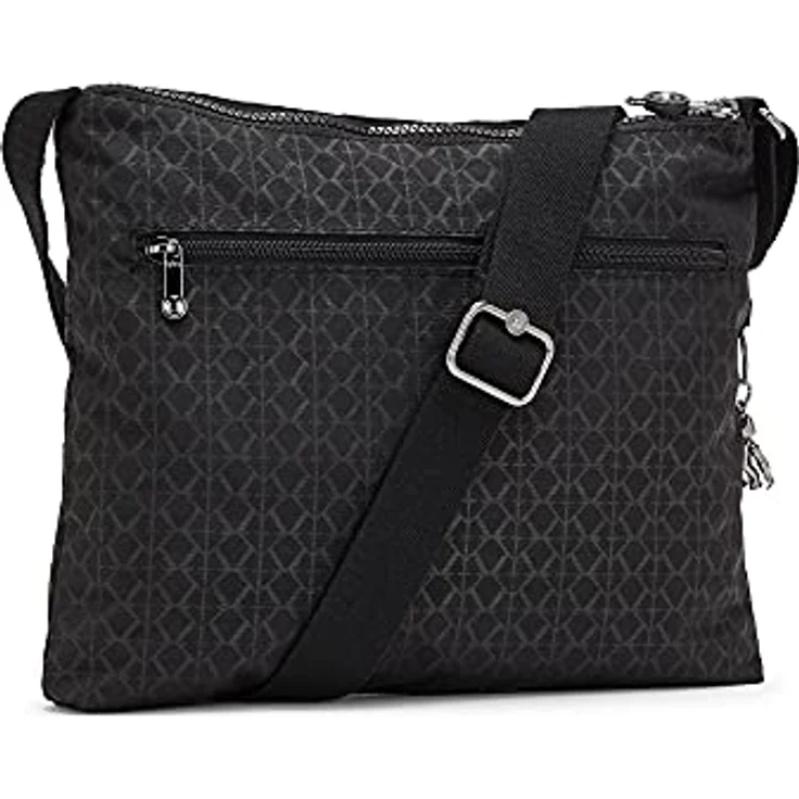 Kipling Basic Plus Alvar, Unisex Umhängetasche mit verstellbarem Schultergurt, 32 cm, Schwarz, mit drei Reißverschlussfächern – Bild 6