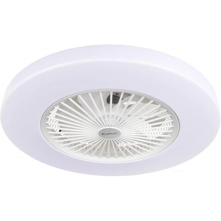 Eurom LRC Deckenventilator mit integrierter LED-Beleuchtung, Ø 58 cm, weiß, mehrere Geschwindigkeitsstufen, leise und energieeffizient