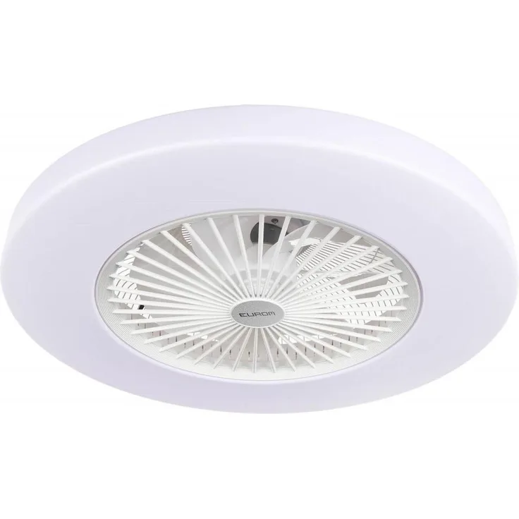 Eurom LRC Deckenventilator mit integrierter LED-Beleuchtung, Ø 58 cm, weiß, mehrere Geschwindigkeitsstufen, leise und energieeffizient