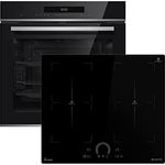 Autarkes Herdset: 60cm Einbaubackofen EB8019EDP + 59cm Induktionskochfeld IH85904FZ | Pyrolyse | Pizzafunktion | Grill | Umluft | Heißluft | Teleskopauszüge | Automatik-Timer | SET8019IH594FZ - Preisvergleich