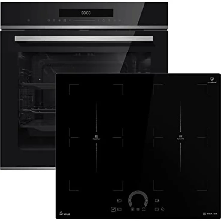 Autarkes Herdset: 60cm Einbaubackofen EB8019EDP + 59cm Induktionskochfeld IH85904FZ | Pyrolyse | Pizzafunktion | Grill | Umluft | Heißluft | Teleskopauszüge | Automatik-Timer | SET8019IH594FZ - Preisvergleich