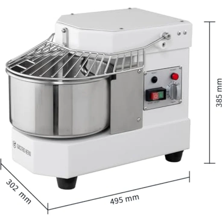 GastroHero Teigknetmaschine 8, 8 Liter, 230 V, fester Kopf, kompaktes Design für Pizzerien, 700 W – Bild 2