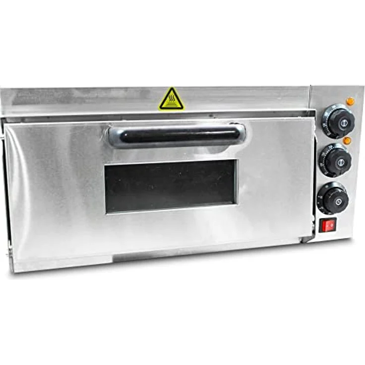 Bituxx Elektrischer Pizzaofen MS-18167, 2000 Watt, Silber, mit Steinplatte und getrennte Temperatureinstellung – Bild 9
