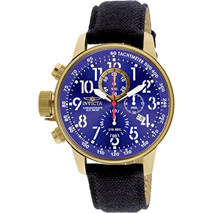 Invicta I-Force 1516 Herrenuhr - 46mm, Edelstahlgehäuse, blaues Zifferblatt, Quarzuhrwerk, 10 bar Wasserdichtigkeit