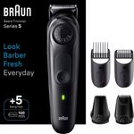Braun Haarschneider Barttrimmer BT5430, Präzises Trimmen mit 40 Einstellungen, Wasserdicht