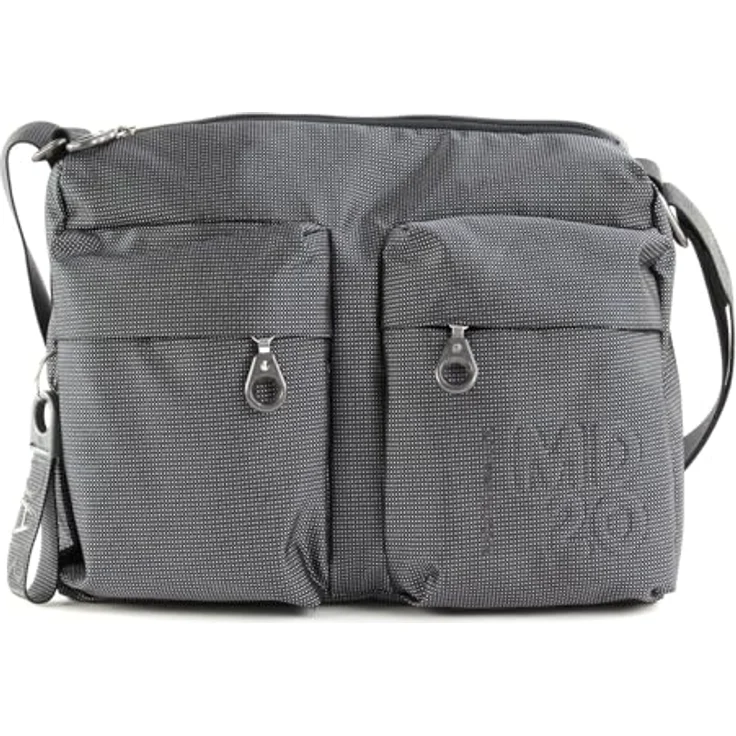Mandarina Duck Umhängetasche 29 cm, grau, 100% Polyester, 29 cm x 9 cm x 24 cm – Bild 1