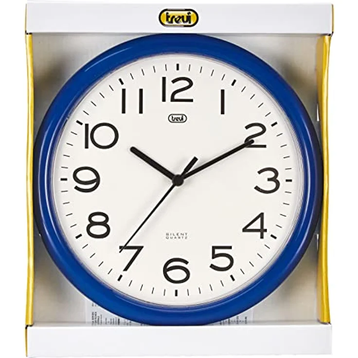 Trevi 3301 - Design-Wanduhr mit Quarzwerk - Kein Ticken - 25cm Durchmesser - Blau – Bild 3