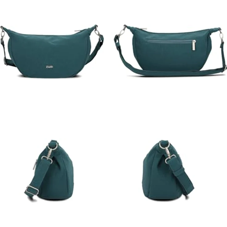 Zwei Mademoiselle.M Umhängetasche 34 cm, petrol, 100% Polyurethan, 34 cm x 11 cm x 18 cm – Bild 3