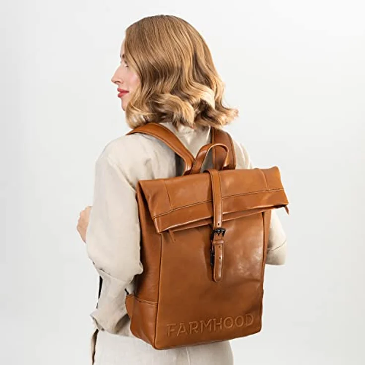 Farmhood Daypack Memphis, Leder-Rucksack mit Laptopfach und vielseitiger Innenausstattung – Bild 2