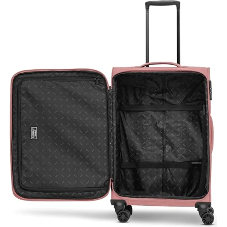 REDOLZ Koffer-Set 3-teilig für Damen & Herren | leichte & stabile Reise-Trolleys, hochwertiges Softcase, 4 Doppelrollen & TSA-Schloss |erweiterbar mit Dehnfalten (Essentials 12) - Preisvergleich – Bild 4