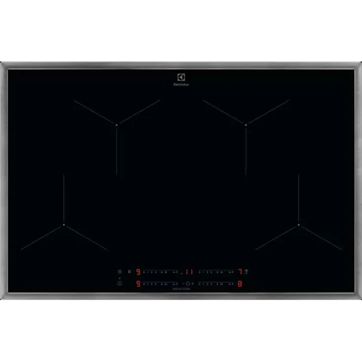 AEG LIT8140M, Autarkes Induktionskochfeld mit Hob²Hood, Slider-Bedienung, 80 cm, Edelstahlrahmen