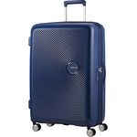 American Tourister Soundbox - Spinner L Erweiterbar Koffer, 77 cm, 110 L, Blau (Midnight Navy)