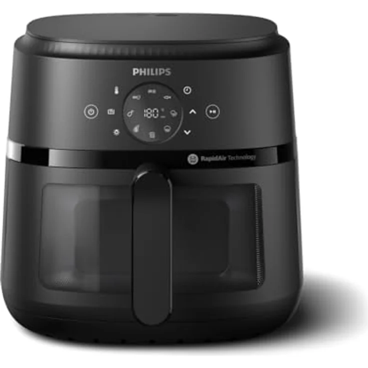 Philips Airfryer 2000 Series Heißluftfritteuse, 6,2 L, kompaktes Design, 13 Garoptionen, RapidAir-Technologie, Touchscreen-Steuerung, leicht zu reinigen (NA230/00) – Bild 1
