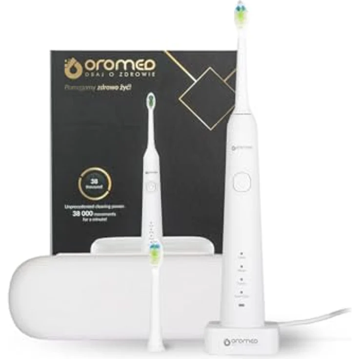 Oromed ORO-SONIC PROFESSIONAL elektrische Schallzahnbürste weiss – 38000 Vibrationen/Minute, 360-Minuten-Akku, IPX7 wasserdicht – Bild 2