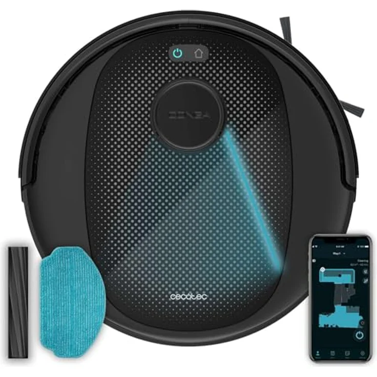 Cecotec Conga 7690 Immortal Max, Roboterstaubsauger mit 5000 Pa Saugkraft, Lasernavigation und App 3.0, bis zu 220 Minuten Akkulaufzeit – Bild 1