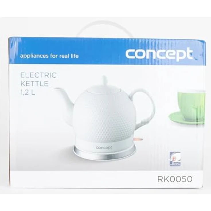 CONPT Hausgeräte Concept Golf RK0050 Elektrischer Wasserkocher Drahtlose Keramik Krug 3D-Golfball-Design 1.2L 1000 W, Ceramic, 1.2 liters – Bild 10