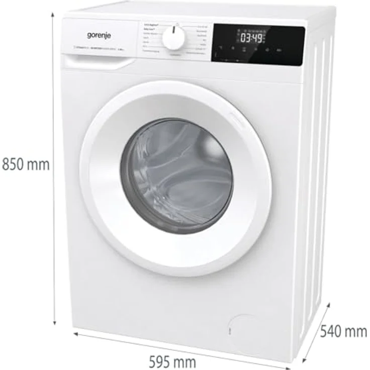 Gorenje WNHPI84APS/DE Waschmaschine mit Dampffunktion / 8kg, 54L / 1400 U / 15 Programme/AquaStop/Inverter PowerDrive Motor/RainDrop Trommel/Kindersicherung/EEK A/Weiß – Bild 2