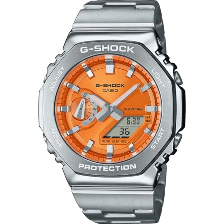Casio G-Shock GM-2110D-4AER Classic Herrenuhr mit 24 Stunden Anzeige, Stoßfestigkeit und Stoppuhr, rot – Bild 1