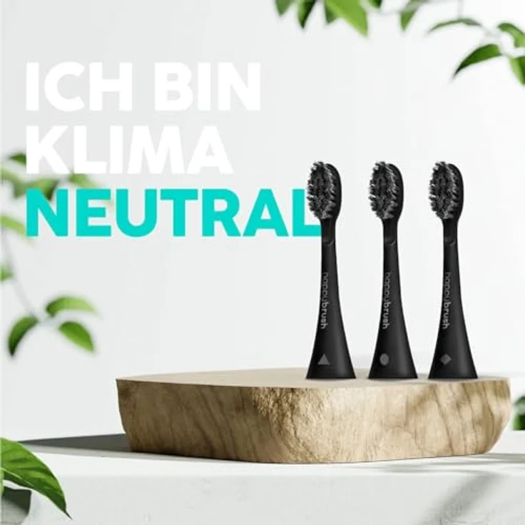 happybrush Aufsteckbürste ECO VIBE 3 Aufsteckbürsten, abgerundete Aktivkohle-Borsten, 3 Stück – Bild 5