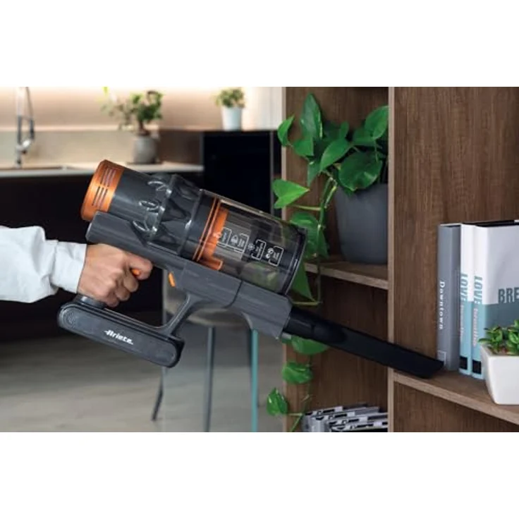 Ariete 2704, kabelloser Handstaubsauger mit 22 V Lithium Akku, motorisierte Bürste und digitalem Bedienfeld, orange – Bild 5
