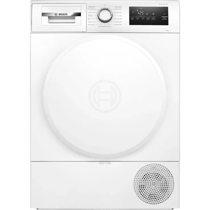 Bosch WTH83V94, Wärmepumpentrockner mit 8 kg Fassungsvermögen, leise mit 63 dB, Programme für empfindliche Wäsche und Kindersicherung