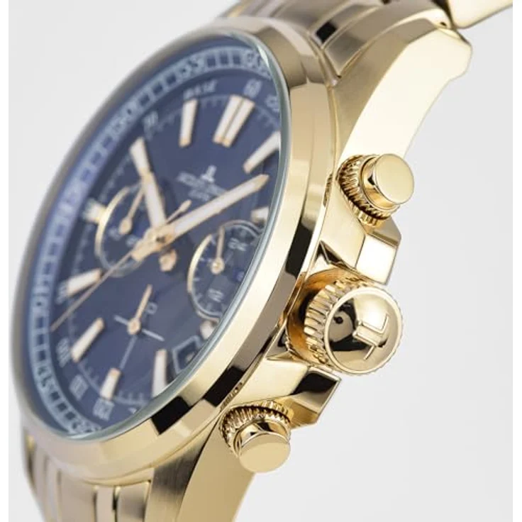 Jacques Lemans Herrenuhr Liverpool 1-2117O Chronograph, Edelstahl vergoldet – Bild 4
