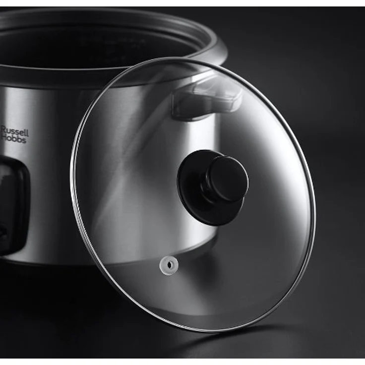 Russell Hobbs Reiskocher, 1,8l, 700 Watt, inkl. Dampfgarer-Einsatz, Warmhaltefunktion, antihaftbeschichteter Gartopf, Reislöffel & Messbecher, Schongarer für Gemüse & Fisch, CookHome, 19750-56 – Bild 3
